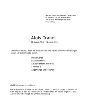Tranel Alois